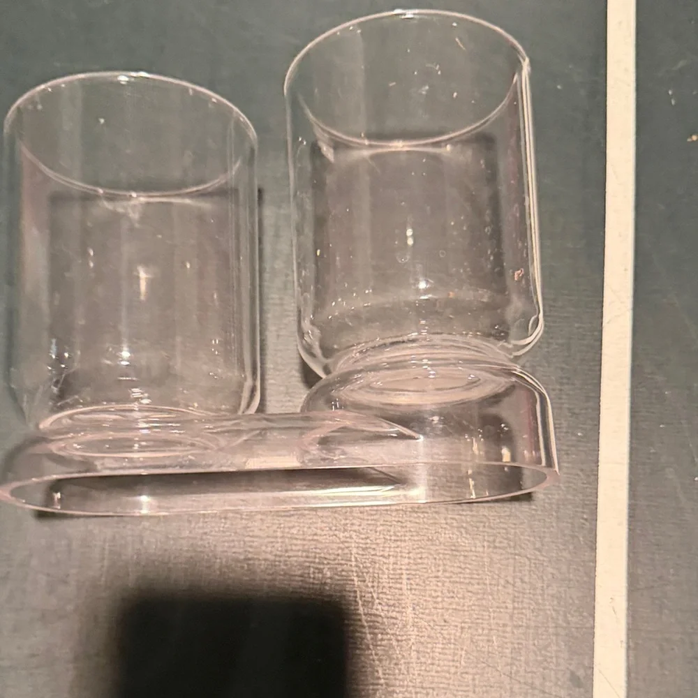 Clear Plastic bathroom containers
